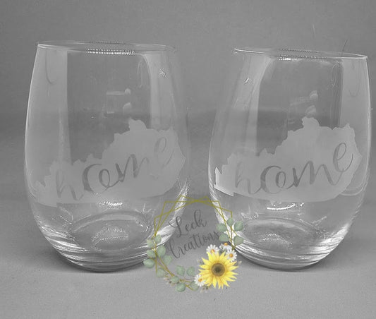 Glass Etched Home Glasses