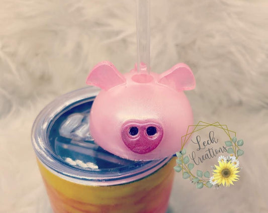 3D Pig Straw Topper