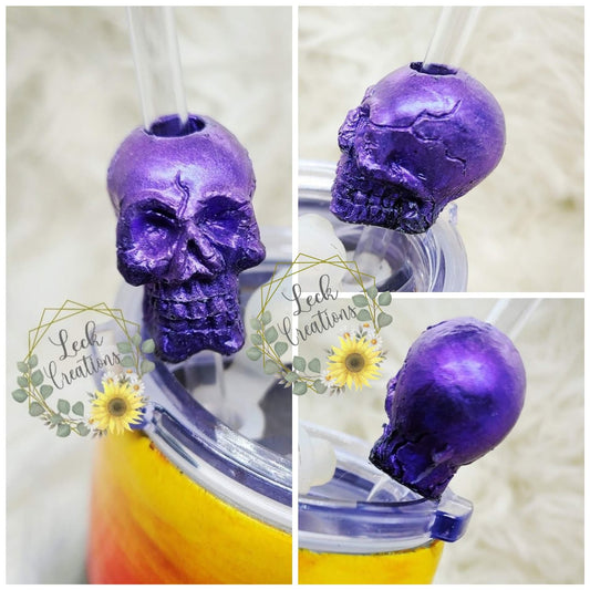 3D Skull Straw Topper