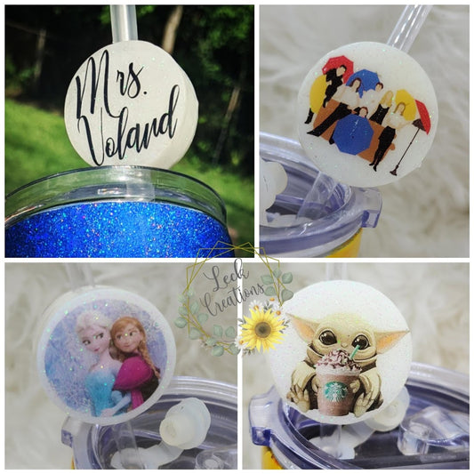 Custom Circle Straw Topper