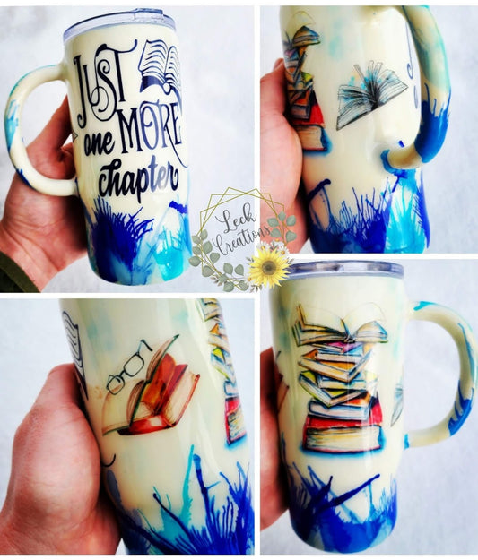 Custom Just One More Chapter Ink Splatter Tumbler