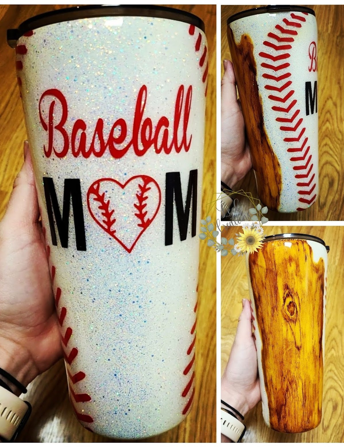 Starbucks Baseball Mom Snowglobe Tumbler - lacustomdesignz