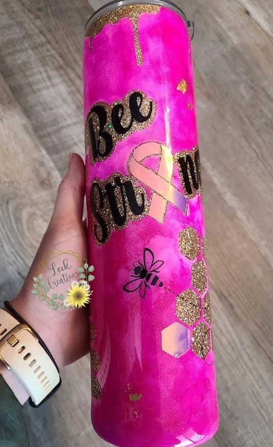 Bee Strong Cancer Tumbler