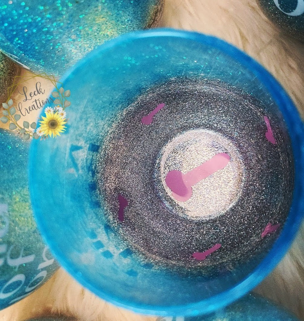 Solid Glitter Wine Glass