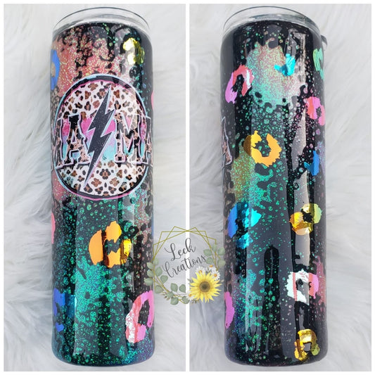 RTS 30oz Skinny MAMA leopard print Tumbler