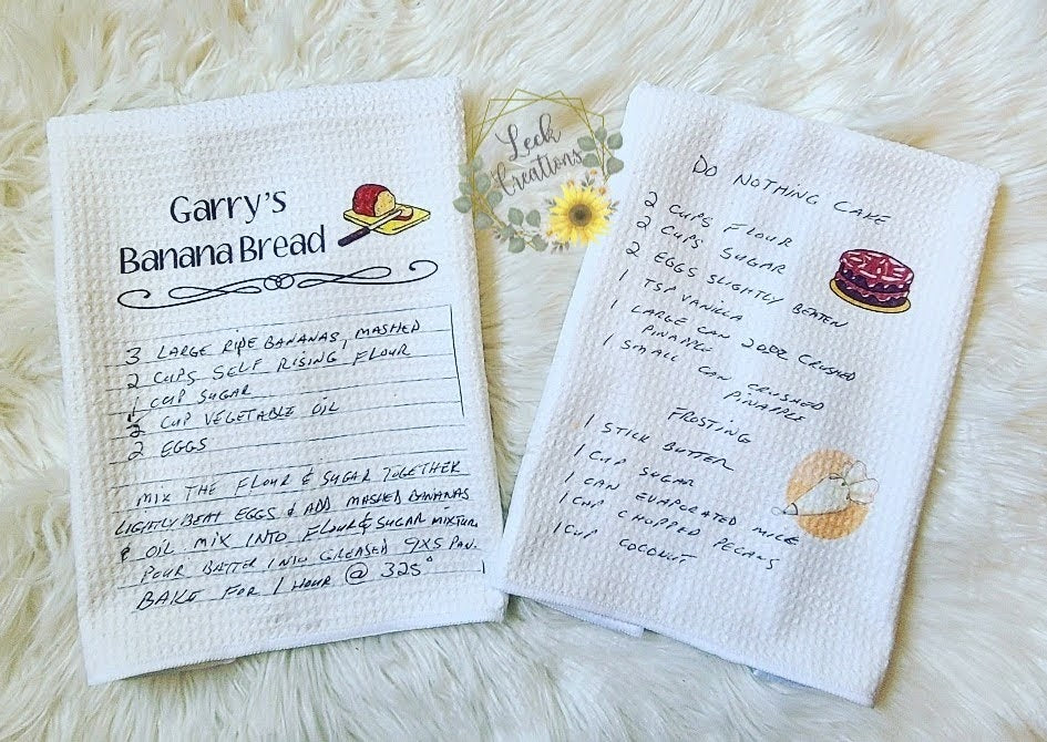 Custom Recipe Kitchen Towels