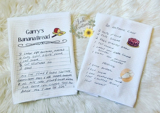 Custom Recipe Kitchen Towels