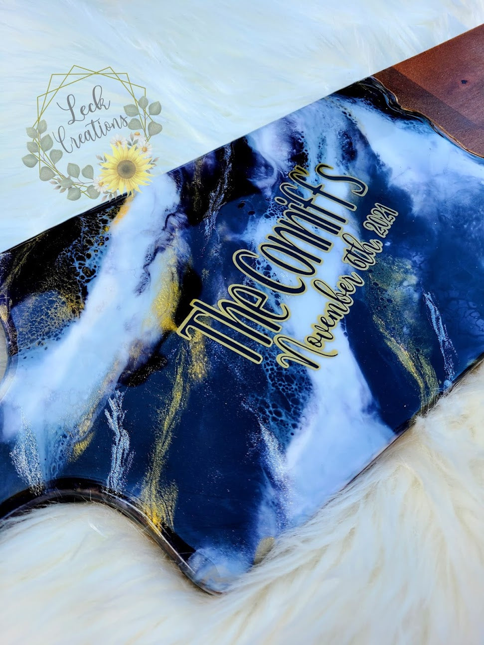 Custom Wedding Marble Long Charcuterie Board (4 options)