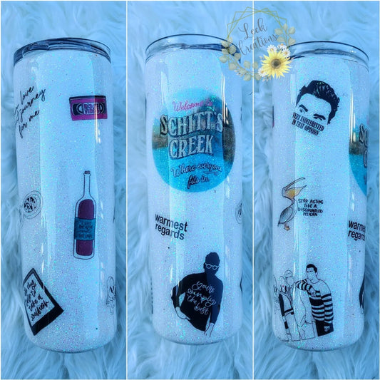 RTS 20oz Skinny Schitts Creek Collage Tumbler