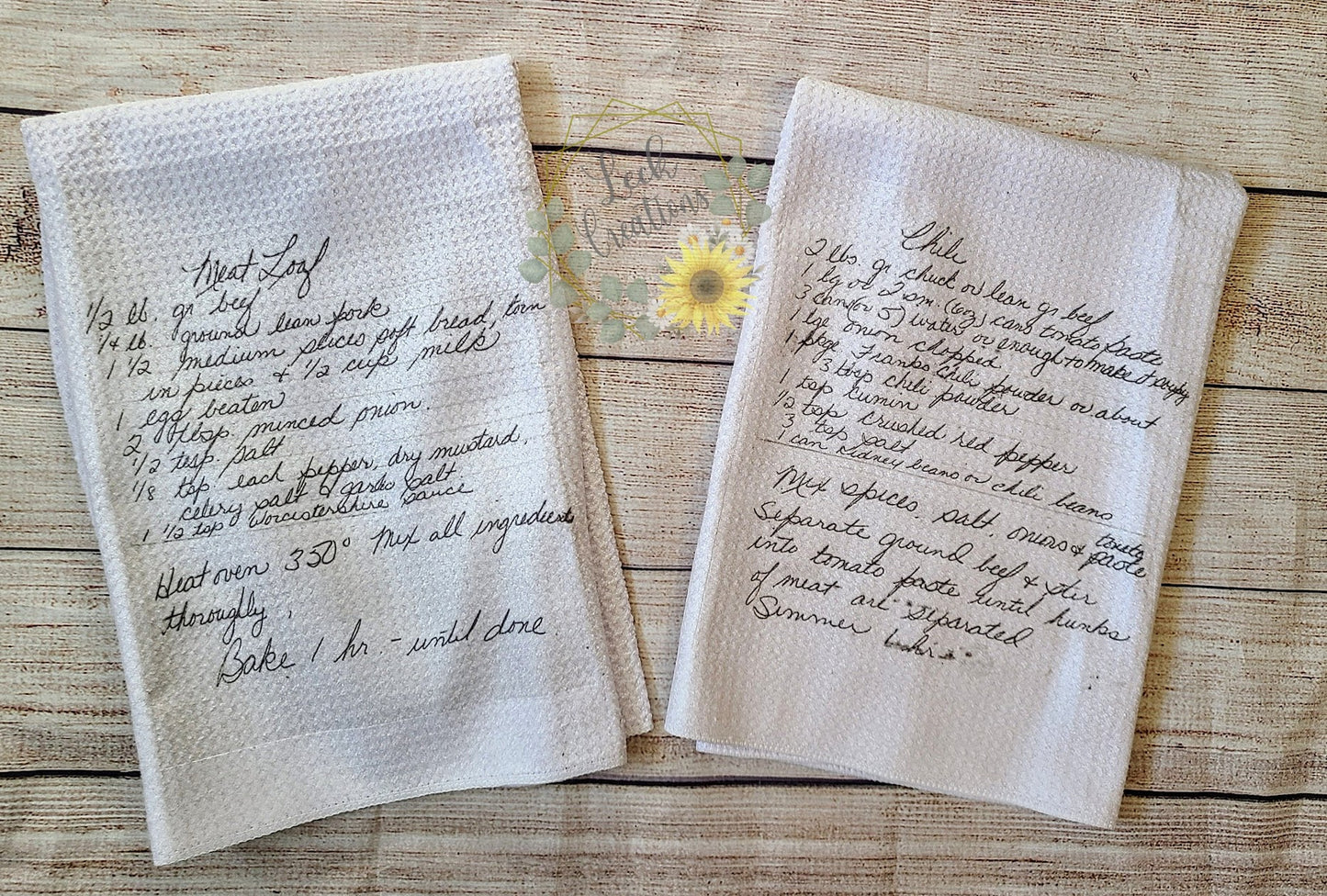 Custom Recipe Kitchen Towels