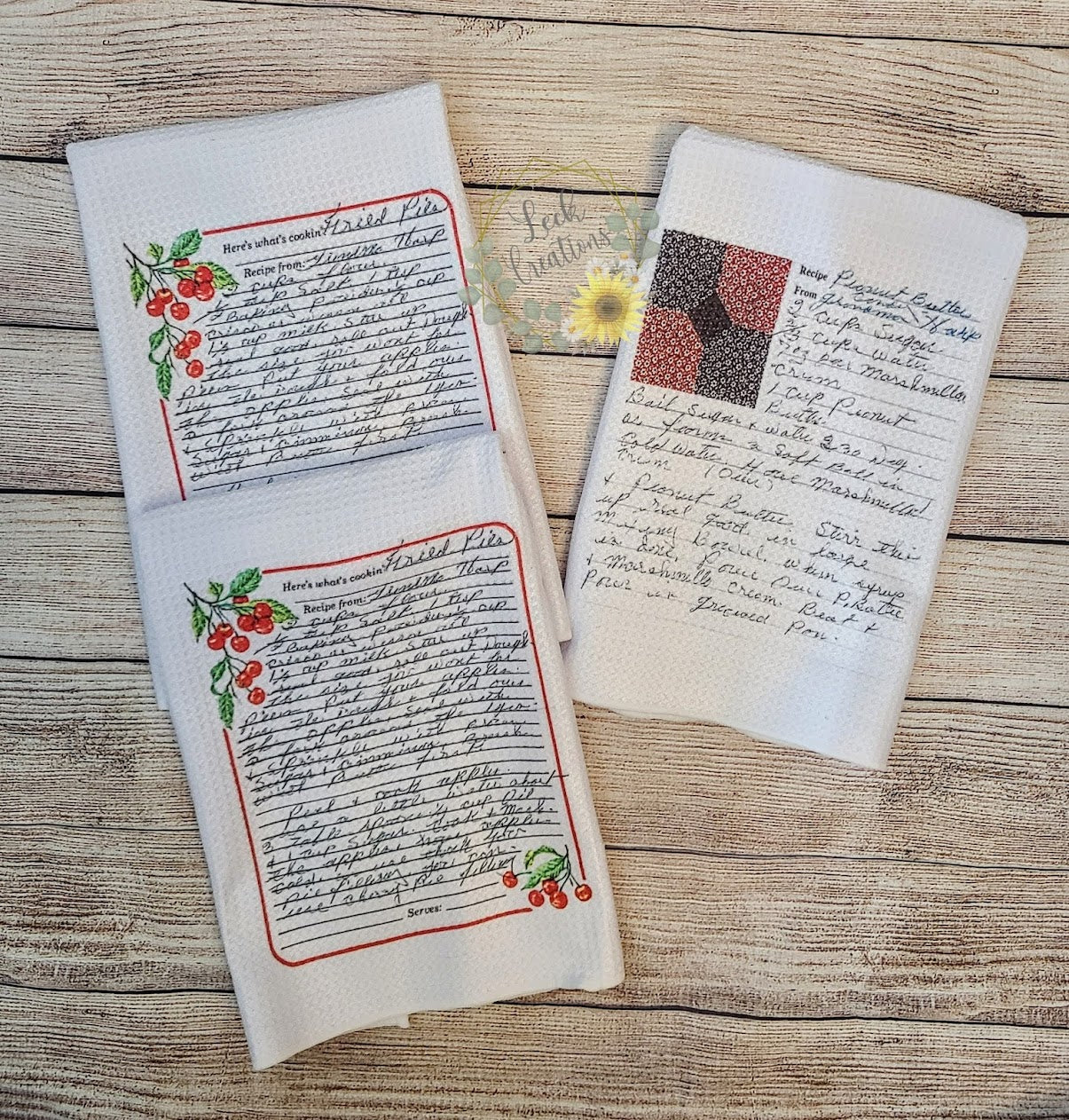 Custom Recipe Kitchen Towels