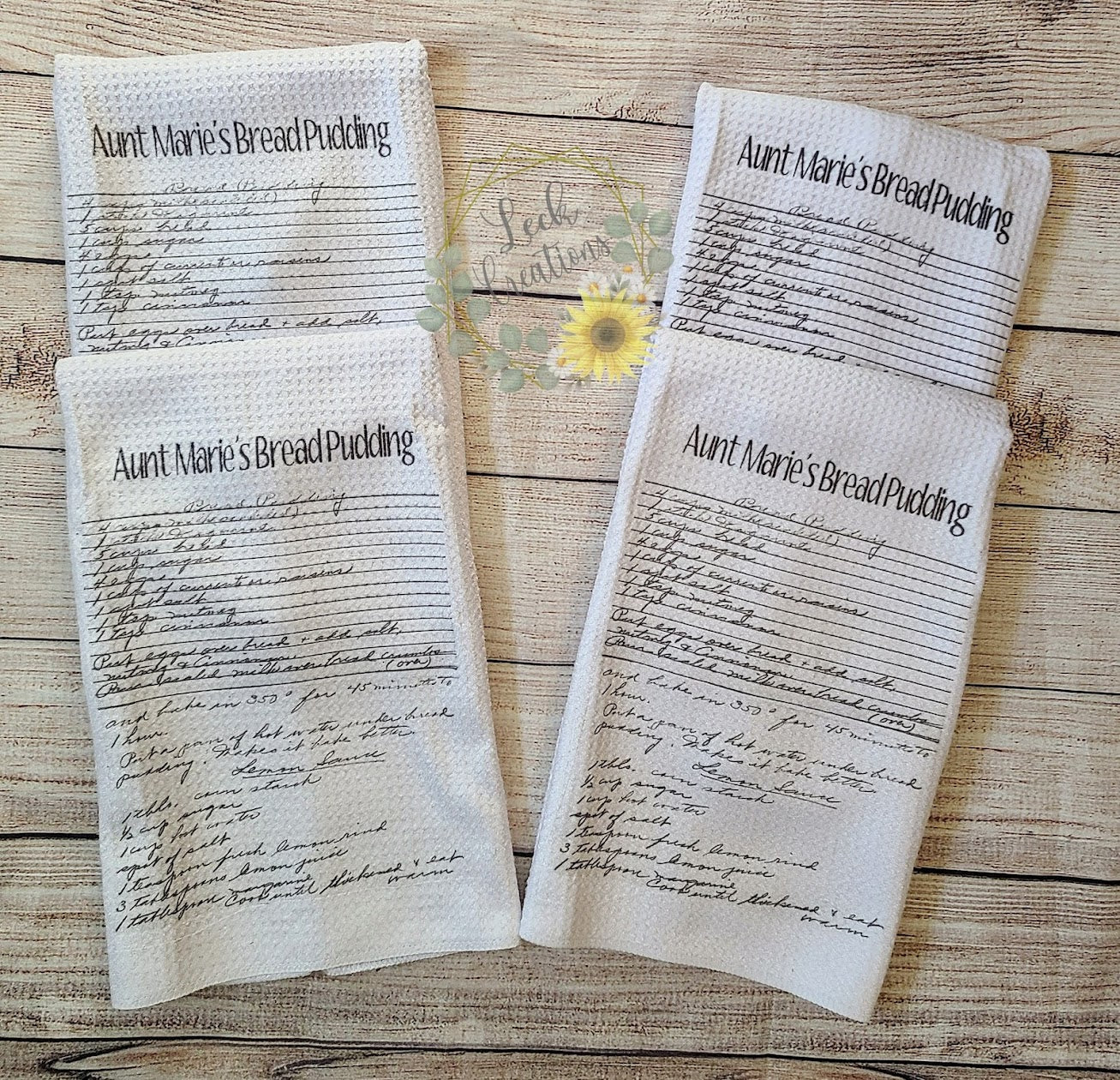 Custom Recipe Kitchen Towels