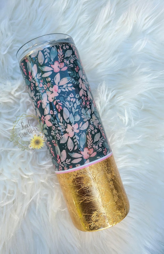 RTS 20oz Skinny Grow Through Floral Tumbler