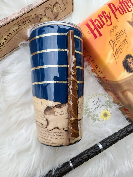 3D Wand House Book Page Tumbler