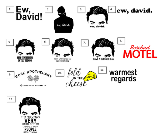 Custom Schitt's Creek Straw Topper