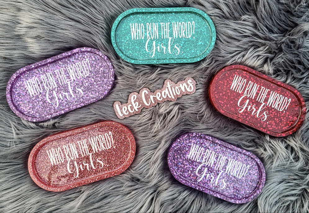 Custom One Glitter Resin Jewelry Dish