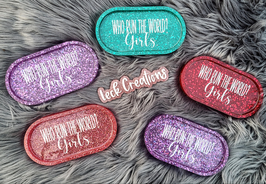 Custom One Glitter Resin Jewelry Dish