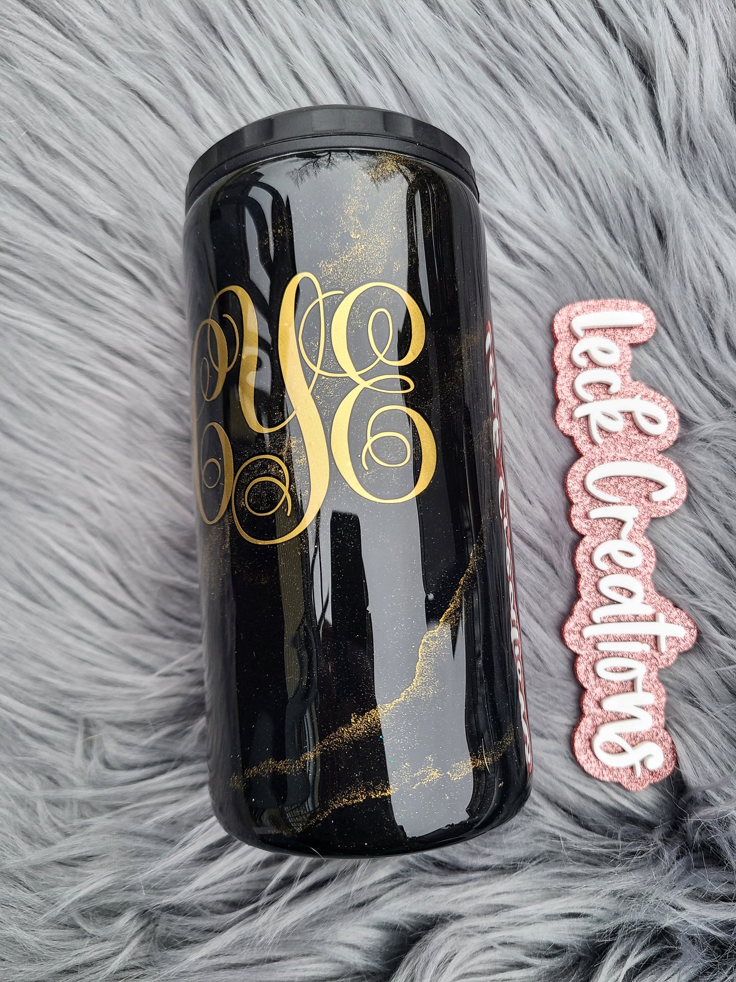 Gold/Rose Gold Marble Tumbler