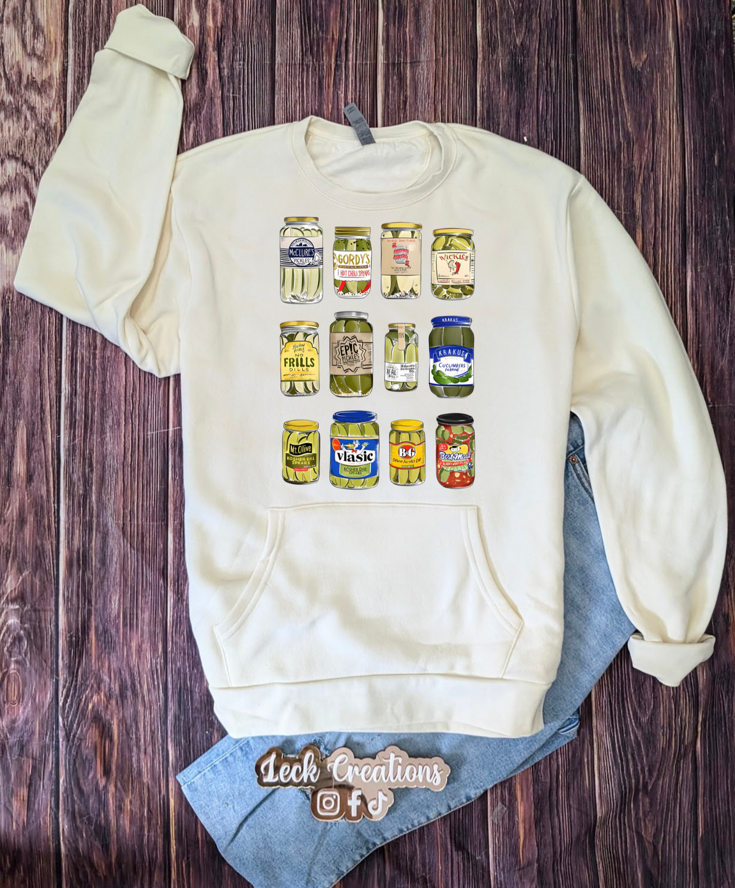 Pickle (Multiple Options) Next Level Crewneck WITH Pocket