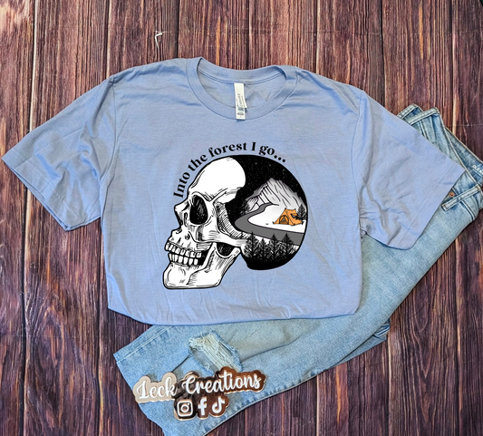 Skull Camping Bella Unisex T-Shirt