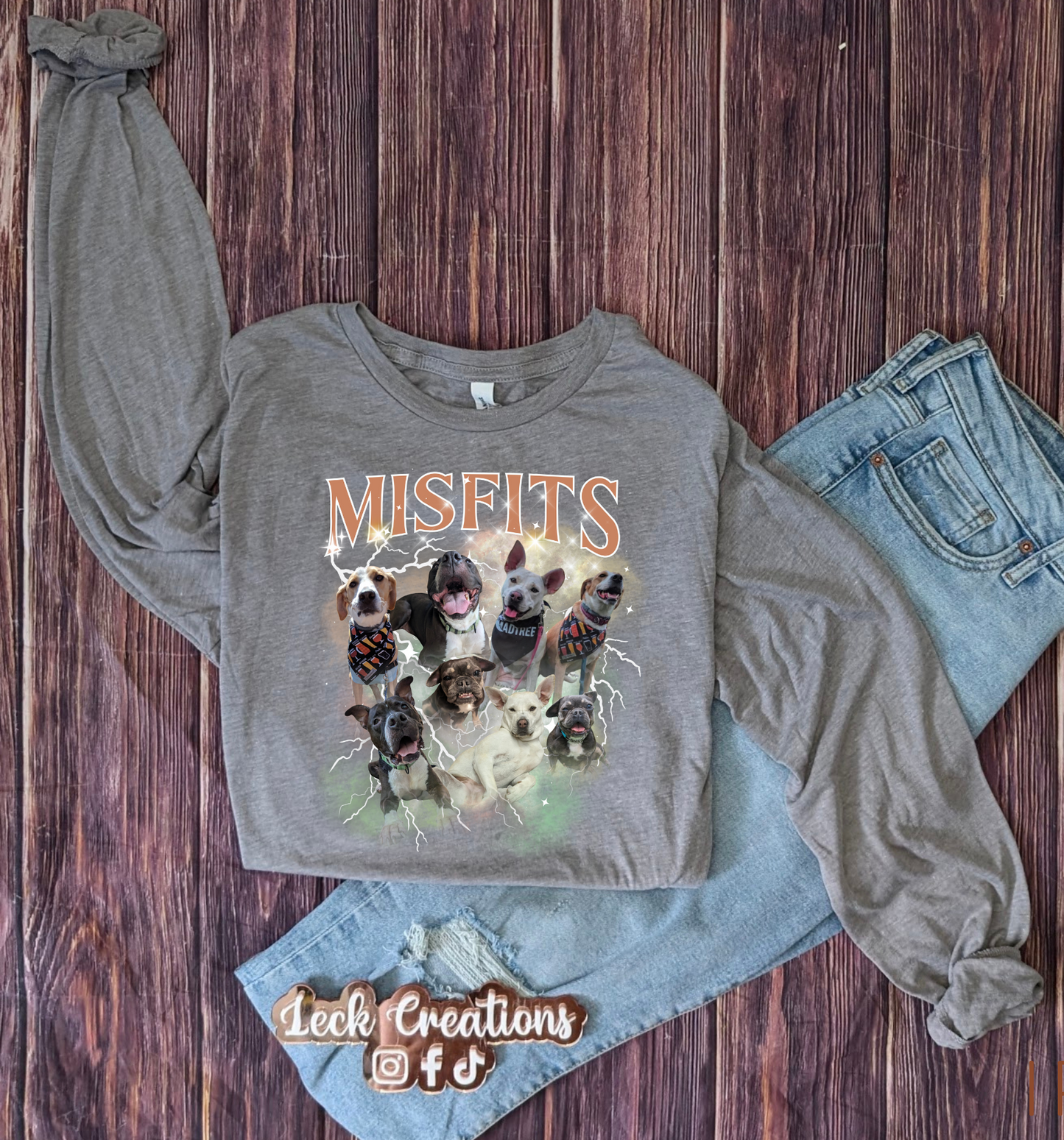 Custom Bootleg Photo Collage Bella Long Sleeve 3501