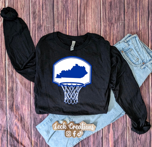 Kentucky Basketball Hoop Bella Long Sleeve 3501