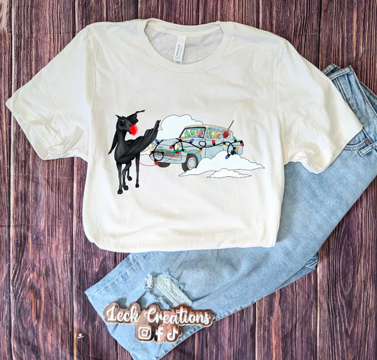 HP Car Reindeer Bella Unisex T-Shirt