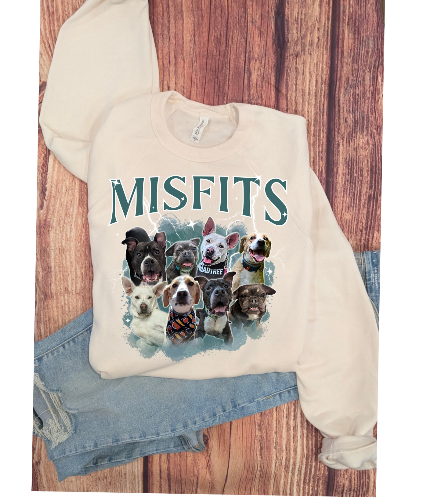 Custom Bootleg Photo Collage Bella Crewneck 3901