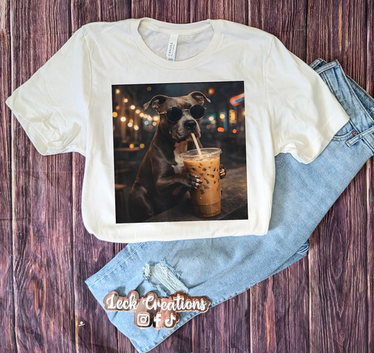 Pittie Coffee Bella Unisex T-Shirt