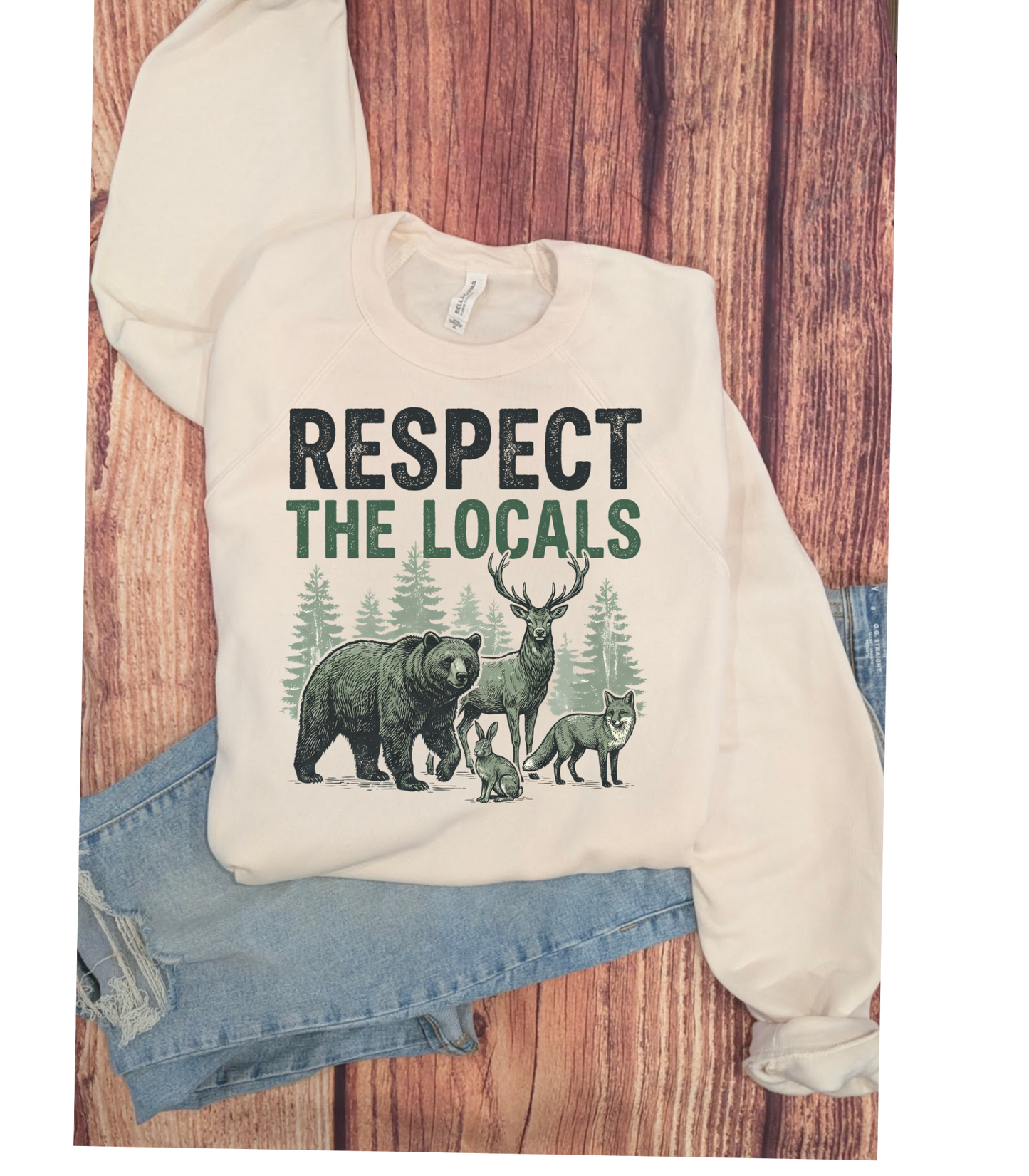 Respect the Locals Forest Bella Crewneck 3901