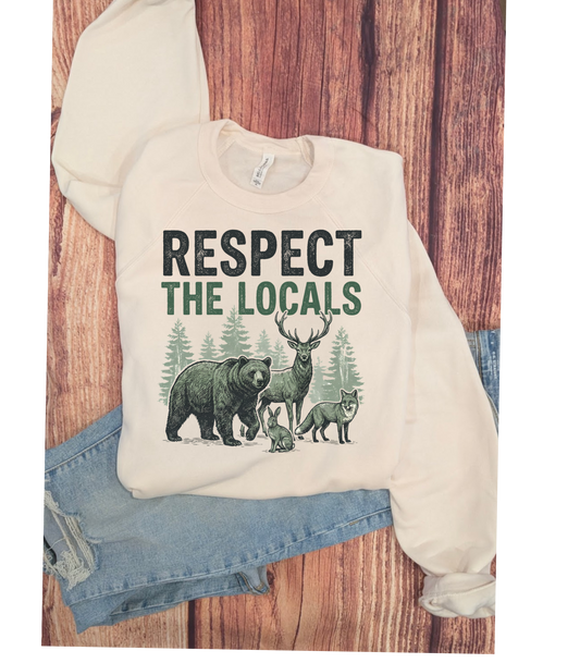 Respect the Locals Forest Bella Crewneck 3901