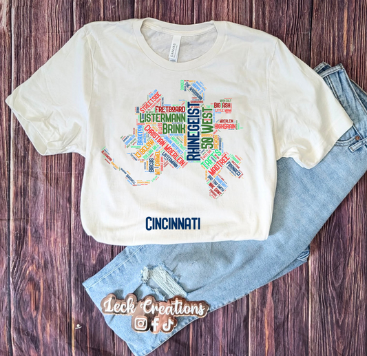 Cincinnati Ohio Breweries Bella Unisex T-Shirt