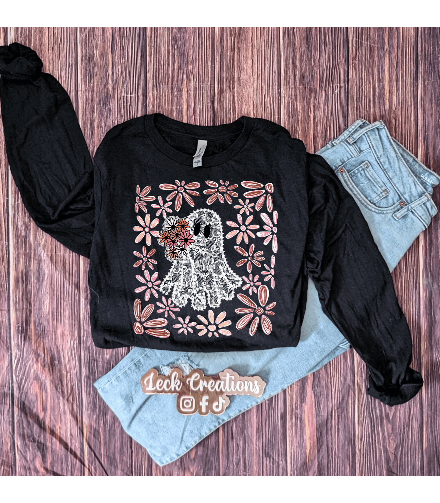Ghost Lace Halloween Bella Long Sleeve 3501