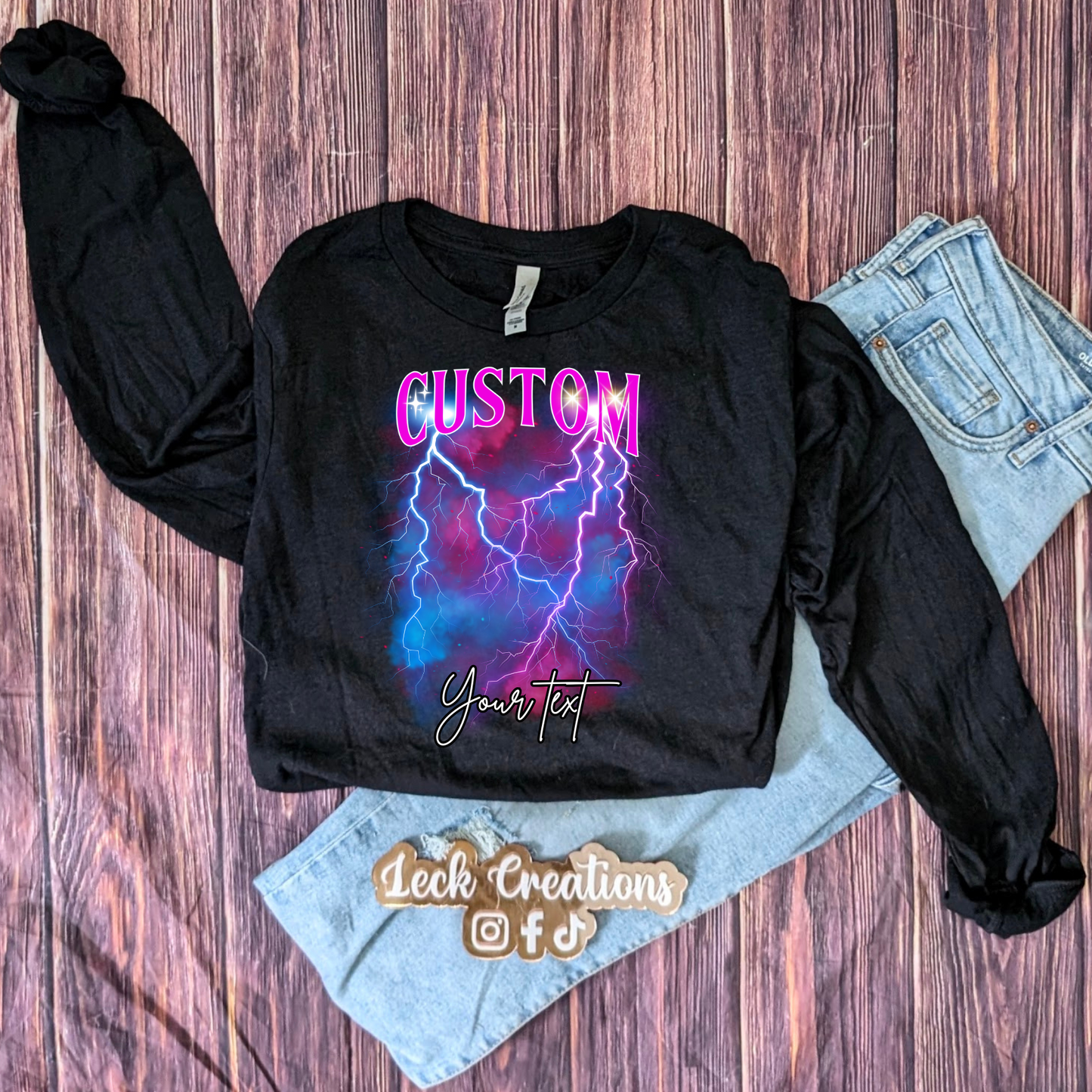 Custom Bootleg Photo Collage Bella Long Sleeve 3501