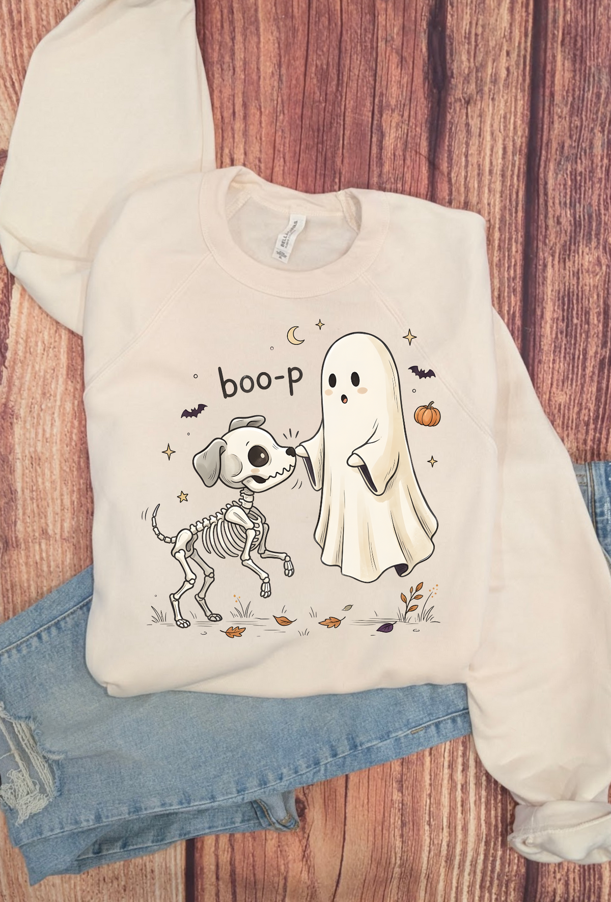 Ghost Dog Boop Halloween Bella Crewneck 3901