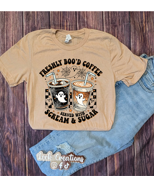 Freshly BOO'd Coffee Halloween Fall Bella Unisex T-Shirt
