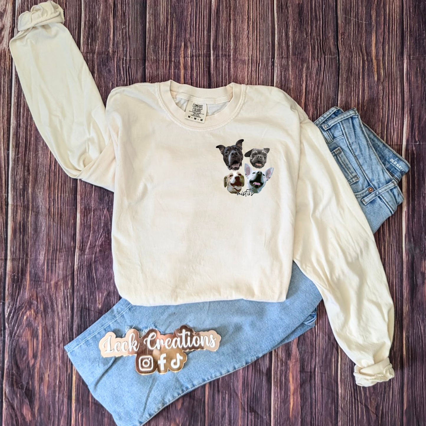 Vector Custom Image Comfort Colors Unisex Long Sleeve (no pocket)