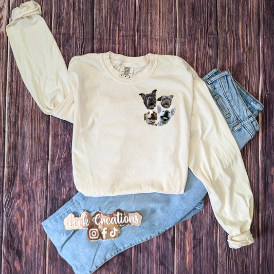 Vector Custom Image Comfort Colors Unisex Long Sleeve (no pocket)