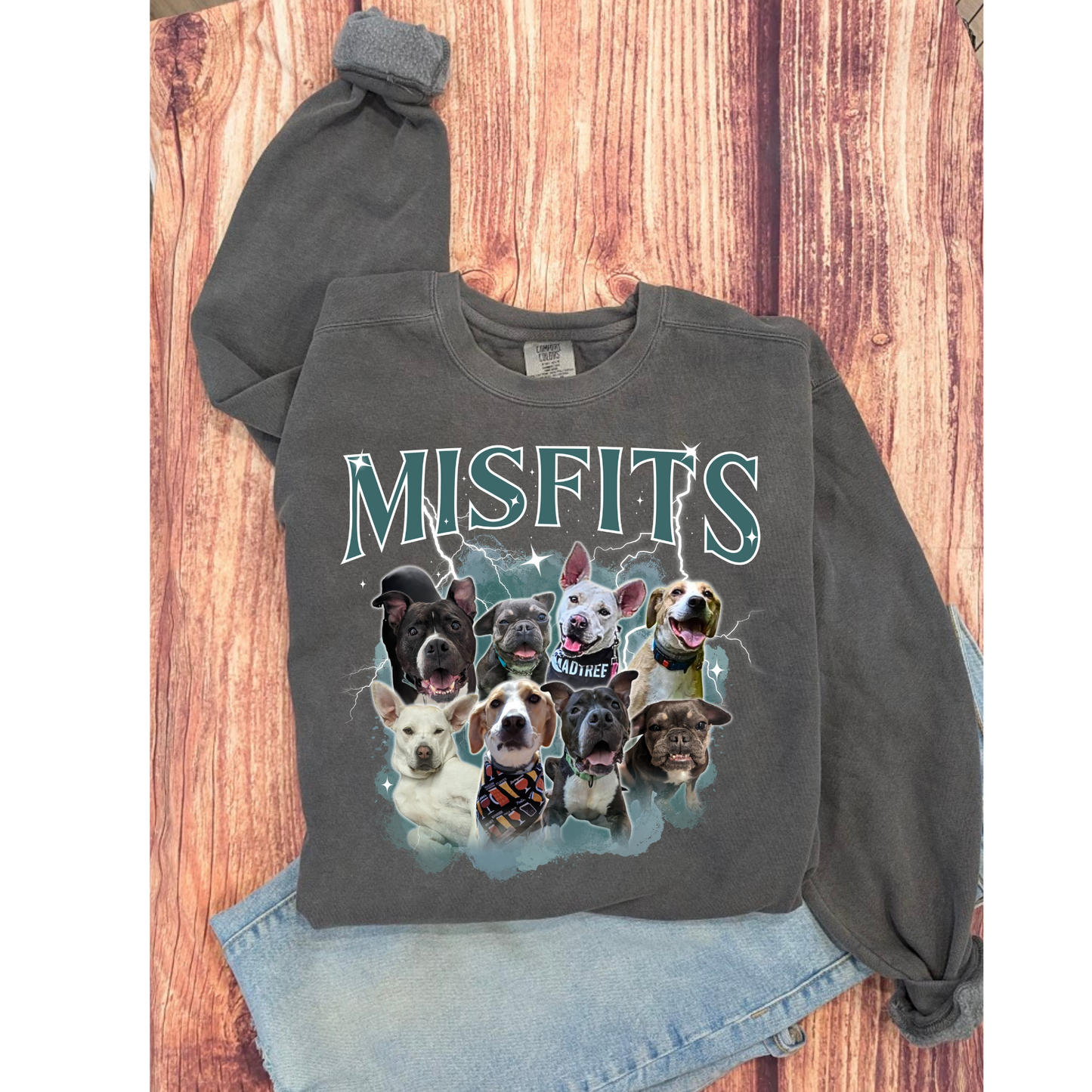 Custom Bootleg Photo Collage Comfort Colors Crewneck