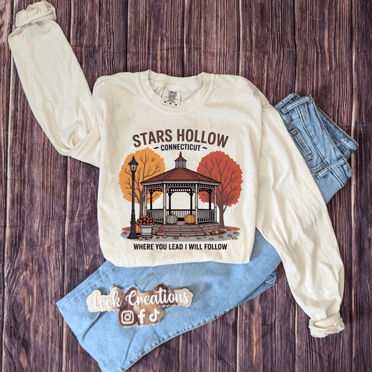 Stars Hollow Fall Comfort Colors Unisex Long Sleeve (no pocket)