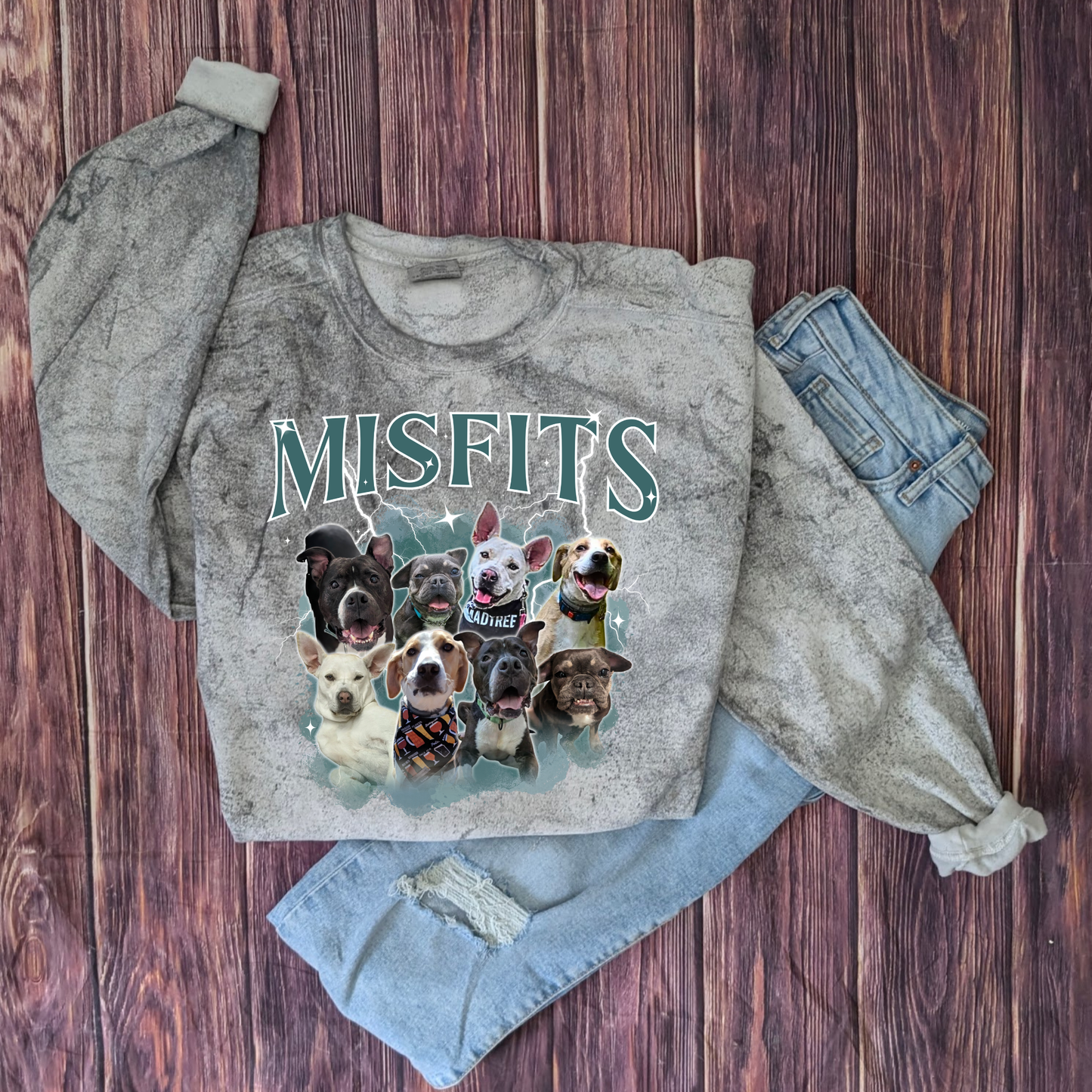 Custom Bootleg Photo Collage ColorBlast Comfort Colors Crewneck