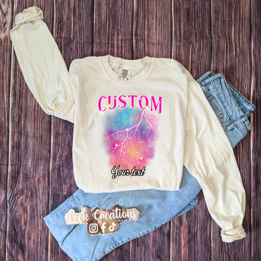 Custom Bootleg Photo Collage Comfort Colors Unisex Long Sleeve (no pocket)