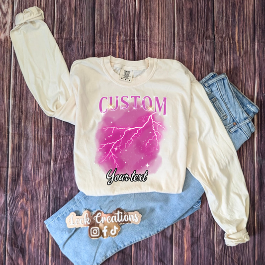 Custom Bootleg Photo Collage Comfort Colors Unisex Long Sleeve (no pocket)