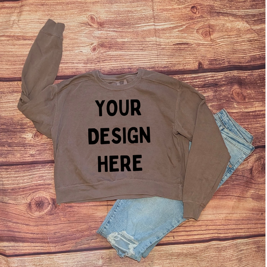Custom Comfort Colors Cropped Crewneck