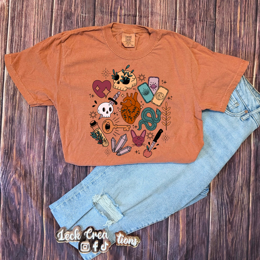 Halloween Spooky Clipart Comfort Colors Unisex T Shirt