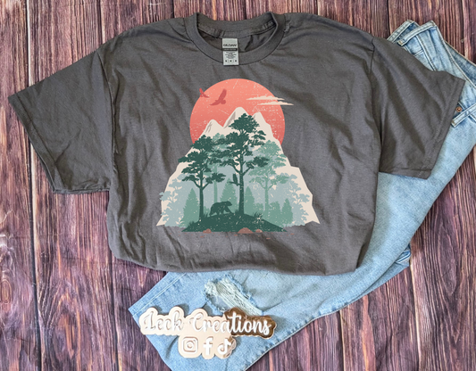 Forest Sunset Unisex Gildan G500 Cotton T-Shirt