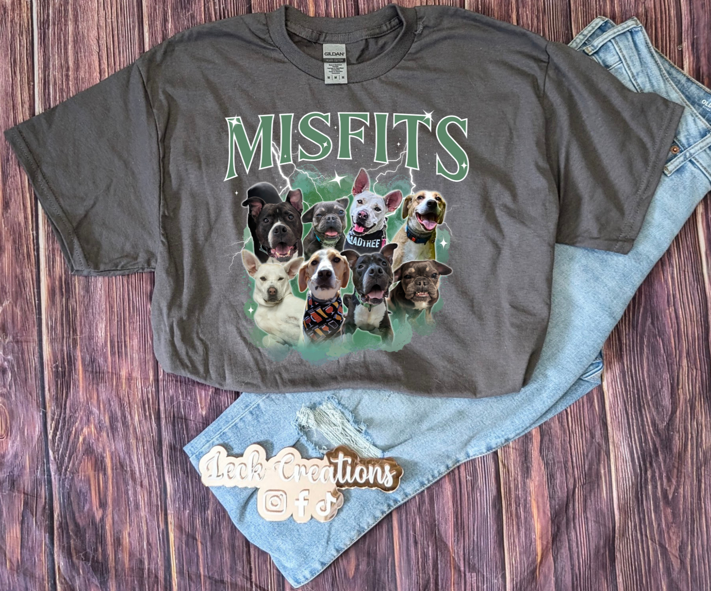 Custom Bootleg Photo Collage Unisex Gildan G500 Cotton T-Shirt