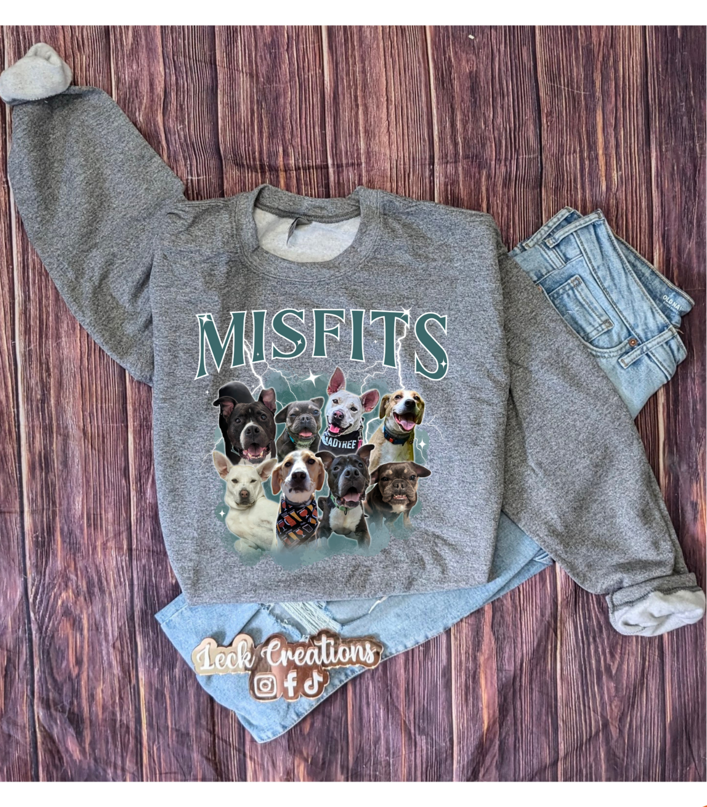 Custom Bootleg Photo Collage Gildan Unisex Crewneck