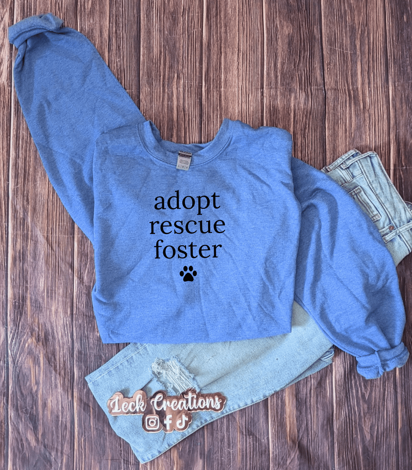 Adopt Rescue Foster Gildan Unisex Crewneck