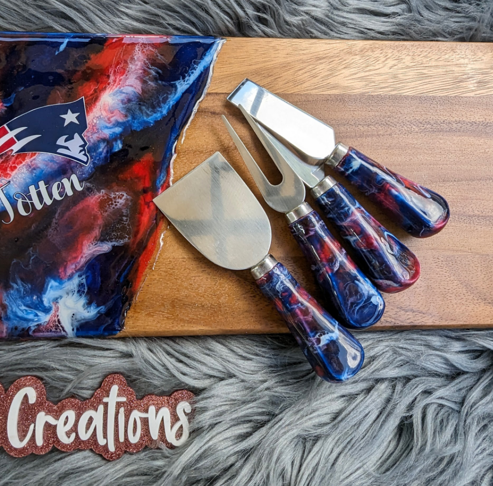 Custom Sports Square Charcuterie Board (2 options)